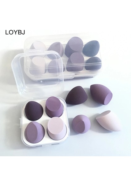 Loybj Kozmetik Puf Seti Güzellik Yumurta Blender Pürüzsüz Makyaj Süngeri Tozu Likit Fondöten Kapatıcı Krem Kadın Yüz Makyaj Aracı ile 4 Adet Yeşil (Yurt Dışından)