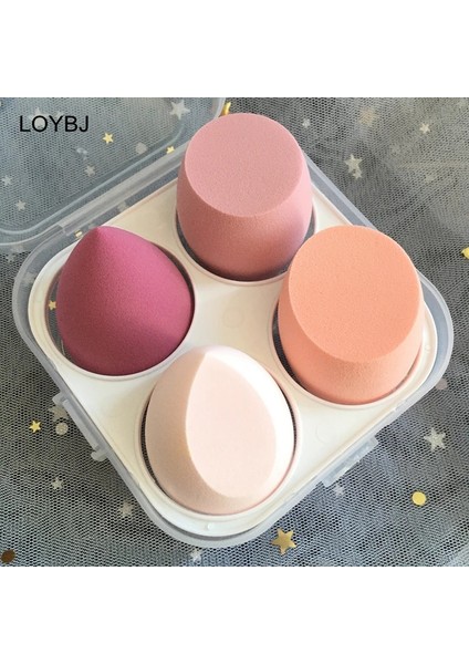 Loybj Kozmetik Puf Seti Güzellik Yumurta Blender Pürüzsüz Makyaj Süngeri Tozu Likit Fondöten Kapatıcı Krem Kadın Yüz Makyaj Aracı ile 4 Adet Yeşil (Yurt Dışından)