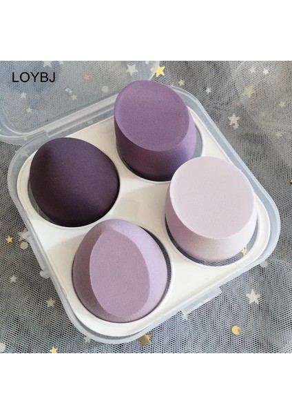 Loybj Kozmetik Puf Seti Güzellik Yumurta Blender Pürüzsüz Makyaj Süngeri Tozu Likit Fondöten Kapatıcı Krem Kadın Yüz Makyaj Aracı ile 4 Adet Yeşil (Yurt Dışından)
