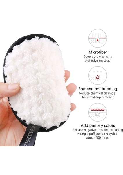 3 Adet Dalgalanma Mikrofiber Bez Ped Yüz Makyaj Çıkarıcı Puf Yuvarlak Örgü Tahıl Pamuk Çift Katmanlı Temizlik Havlusu Yeniden Kullanılabilir Temizleme Mendilleri (Yurt Dışından)