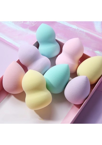 06 Yumuşak Kuru Islak Çift Kullanımlı Fondöten Pudra Sünger Sünger Yastık Kozmetik Aracı Makyaj Puf Renkli (Yurt Dışından)