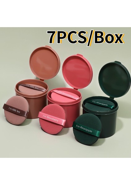 Süt Çay 7 Pcs B 7 Pcs Çilek Kozmetik Puf Seti Çift Taraflı Kadın Yumuşak Makyaj Süngeri Güzellik Makyaj Tozu Araçları (Yurt Dışından) modelleri