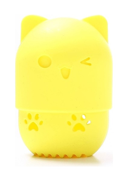 No.8 Pembe Sevimli Kedi Yumuşak Silikon Kozmetik Sünger Kutu Tutucu ile Güzellik Yumurtaları Taşınabilir Toz Puflar Tutucu Sünger Makyaj Kurutma Kılıfları (Yurt Dışından)