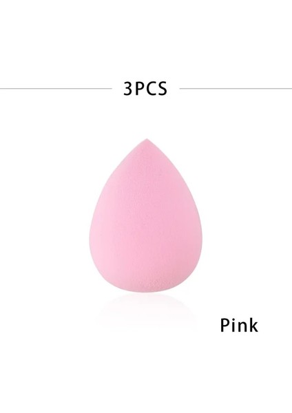 3 Adet Pembe 3/5/10 Adet Makyaj Süngeri Meslek Yüz Kozmetik Fondöten Pudra Makyaj Süngeri Yumuşak Makyaj Su Damlası Şekli Kozmetik Puf (Yurt Dışından)