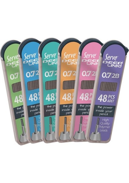 Deep Mekanik Kurşun Kalem Ucu 0 7 mm 2b 48'li Tüp Tekli