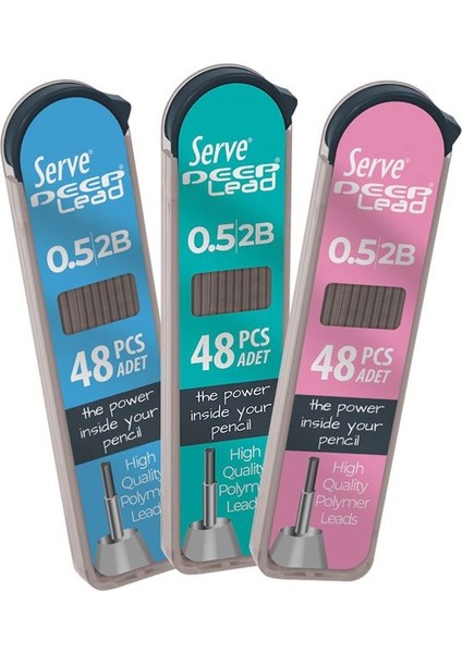 Deep Mekanik Kurşun Kalem Ucu 0 5 mm 2b 48'li Tüptekli