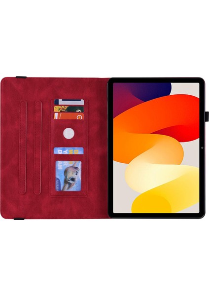 Xiaomi Redmi Pad Se Case Pu Deri Kart Tutucu Baskılı Stand Tablet Kapağı (Yurt Dışından) modelleri
