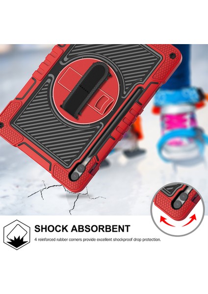 Samsung Galaxy Tab S9 Koruyucu Kickstand Case+ Kayışlı Anti-Damla Silikon+ Pc Tablet Kapağı (Yurt Dışından) modelleri