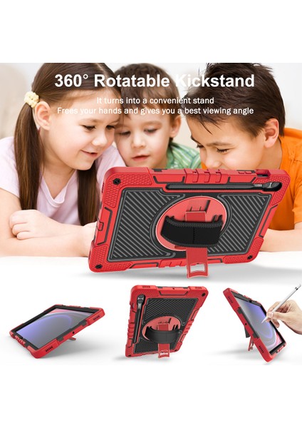 Samsung Galaxy Tab S9 Koruyucu Kickstand Case+ Kayışlı Anti-Damla Silikon+ Pc Tablet Kapağı (Yurt Dışından) fırsatları