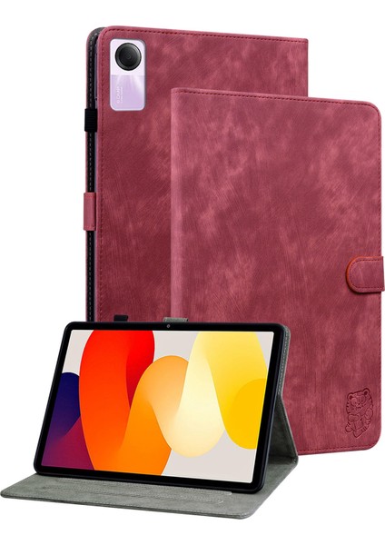 Xiaomi Redmi Pad Se Kart Yuvaları ile Kapak Sevimli Kaplan Baskı Deri Tablet Kılıfı (Yurt Dışından)