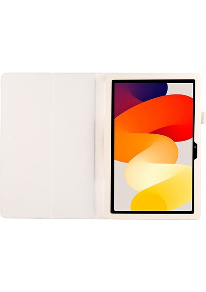 Xiaomi Redmi Pad Se Pu Deri Tablet Kılıfı Litchi Doku Iki Katlı Stand Kapağı (Yurt Dışından)