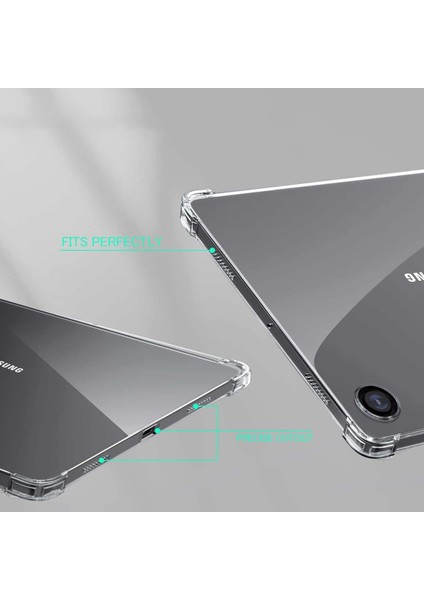 Samsung Galaxy Tab A9 Temiz Kılıf Tpu Tablet Kapak+ 2.5d Arc Kenar Temperli Cam Ekran Filmi (Yurt Dışından)