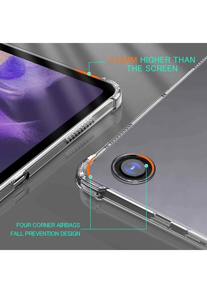 Samsung Galaxy Tab A9 Temiz Kılıf Tpu Tablet Kapak+ 2.5d Arc Kenar Temperli Cam Ekran Filmi (Yurt Dışından)