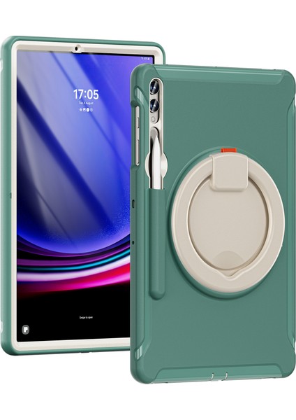Samsung Galaxy Tab S7+ T970 / Sekme S7 Fe T730 / Tab S8+ X800 / Tab S9+ X810 Kasası Pc+ Tpu Döndüren Kickstand Tablet Kapağı Kalem Tutucusu (Yurt Dışından)