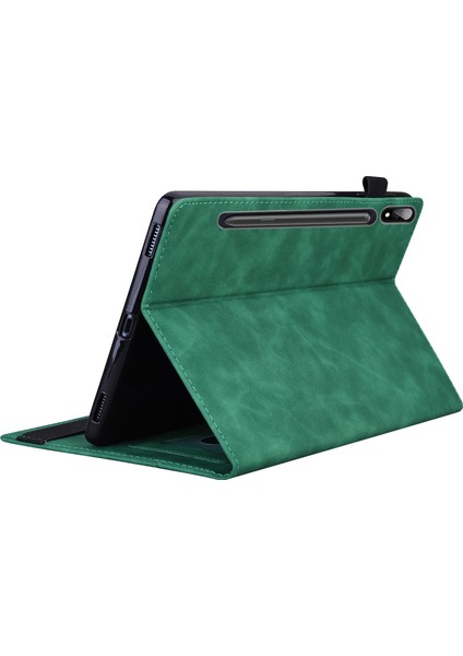 Samsung Galaxy Tab S9+ Cüzdan Tablet Kılıfı Iş Pu Deri Stand Kalem Tutucu Döngü Stand Kapağı (Yurt Dışından)