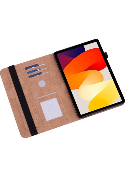 Xiaomi Redmi Pad Se Deri Kılıf Hattı Baskılı Kart Tutucu Tablet Kapak (Yurt Dışından) indirimleri