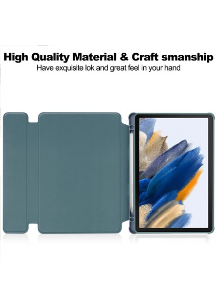 Samsung Galaxy Tab A9 Bluetooth Klavye ile Tablet Kılıfı+ Dönen Stand Pu+ Akrilik Kapak (Yurt Dışından)