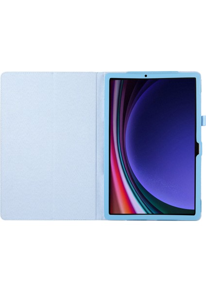 Samsung Galaxy Tab S9 Deri Kılıf Litchi Doku Iki Katlı Stand Tablet Kapak (Yurt Dışından)