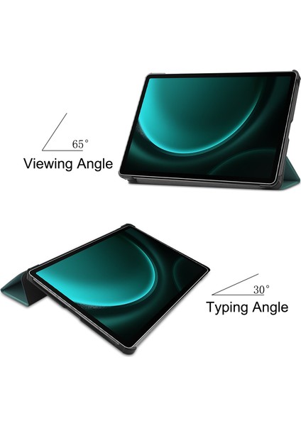 Samsung Galaxy Tab S9 Fe Plus Üç Katlı Standlı Deri Kılıf Tablet Kapağı (Yurt Dışından) modelleri