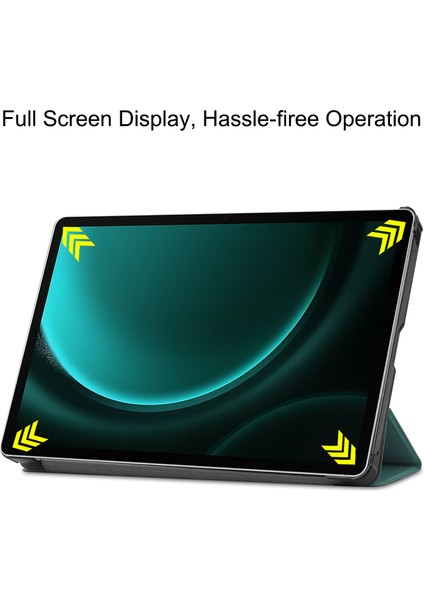 Samsung Galaxy Tab S9 Fe Plus Üç Katlı Standlı Deri Kılıf Tablet Kapağı (Yurt Dışından) fırsatları