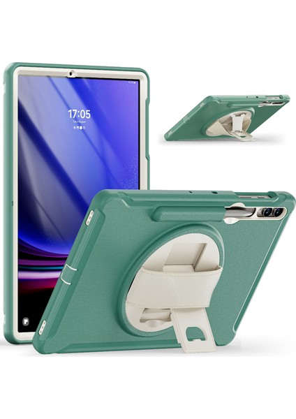 Samsung Galaxy Tab S7+ T970 / Sekme S7 Fe T730 / Tab S8+ X800 / Tab S9+ X810 Kasa Kalemi Tutucu Pc+ Tpu Tablet Kickstand Cover (Yurt Dışından)