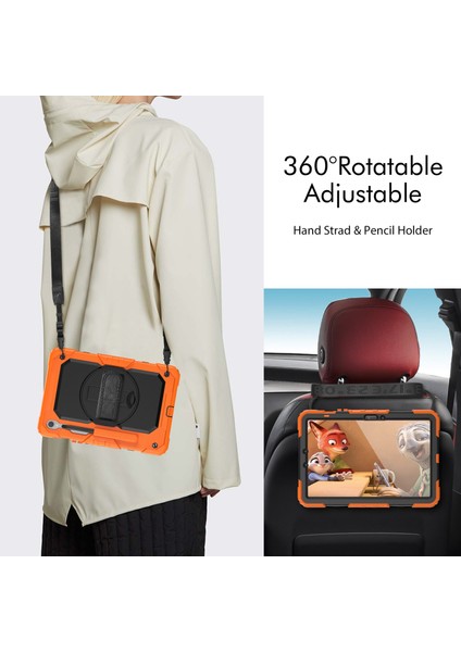 Samsung Galaxy Tab S9 (X710 / X716B / X718U) Pc+Silikon Kickstand Case Anti-Drop Tablet Kapağı Pet Ekran Filmi ile (Yurt Dışından)
