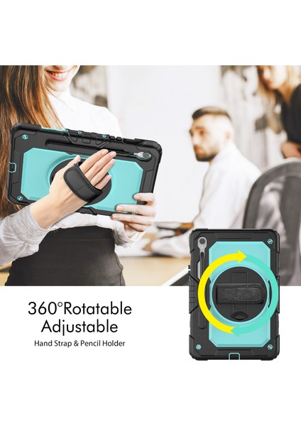 Samsung Galaxy Tab S9 (X710 / X716B / X718U) Pc+Silikon Kickstand Case Anti-Drop Tablet Kapağı Pet Ekran Filmi ile (Yurt Dışından) fiyatları