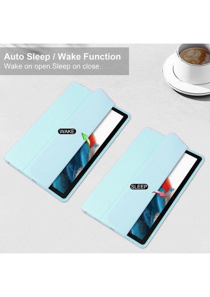 Samsung Galaxy Tab A9+ Şeffaf Arka Kapak Pu+Tpu+Kalem Yuvalı Akrilik Tablet Kılıfı (Yurt Dışından) fiyatları