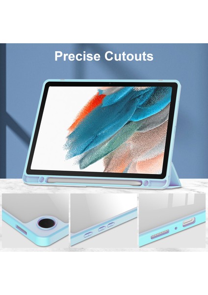 Samsung Galaxy Tab A9+ Şeffaf Arka Kapak Pu+Tpu+Kalem Yuvalı Akrilik Tablet Kılıfı (Yurt Dışından) fırsatları