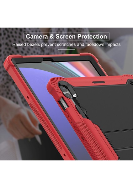 Samsung Galaxy Tab S9+ , Şok Geçirmez Silikon+ Pc Tablet Kapağı Kickstand Kutusu (Yurt Dışından) modelleri