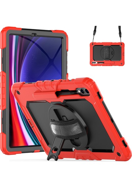 Samsung Galaxy Tab S9+ (SM-X810 / X816B / X818U) Pc+ Silikon Tablet Kılıf Kickstand Koruyucu Kapak Pet Ekranı Film ile (Yurt Dışından)