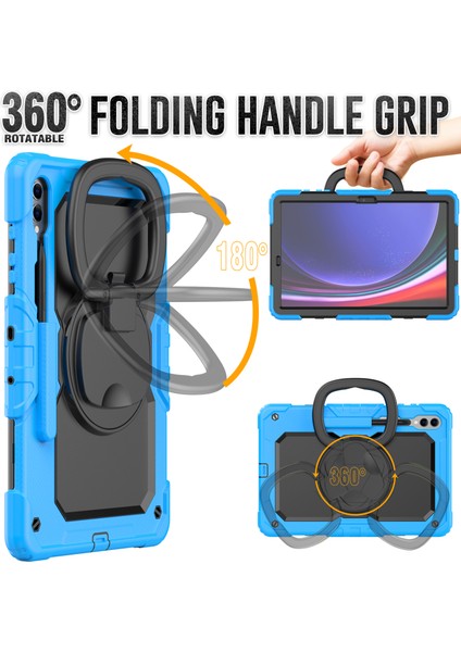 Samsung Galaxy Tab S9 Ultra Pc+Silikon Damla Geçirmez Tablet Kılıfı Kayışla Döner Kickstand (Yurt Dışından) modelleri