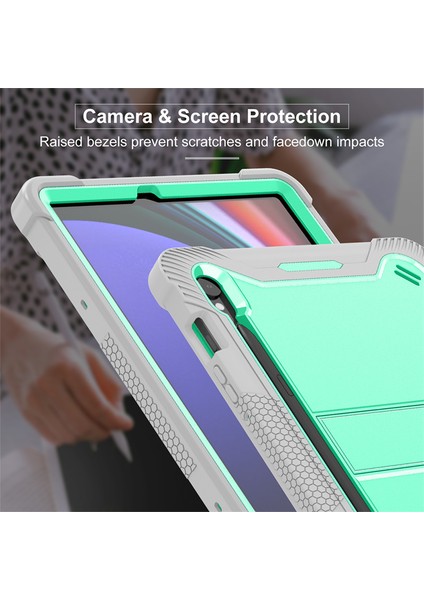 Samsung Galaxy Tab S9 Kickstand Case, Güz Koruma Silikon+ Pc Tablet Kapak (Yurt Dışından)