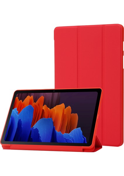 Samsung Galaxy Tab S9 Kılıf Anti-Çizelge Pu+ Silikon Üçlü Stand Tablet Kapağı (Yurt Dışından)
