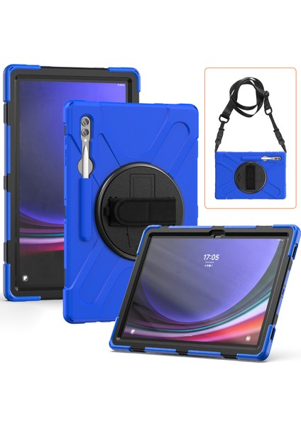 Samsung Galaxy Tab S9 Ultra X910 / S8 Ultra X900 / X906 Pc+Silikon Tablet Kılıf El Bant Kickstand Strap ile (Yurt Dışından) fiyatları