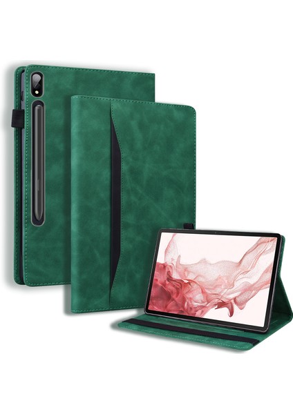 Samsung Galaxy Tab S9 Ultra Pu Deri Tablet Cüzdan Kapak Kalem Tutucu Döngü Tablet Kılıfı Stand (Yurt Dışından)