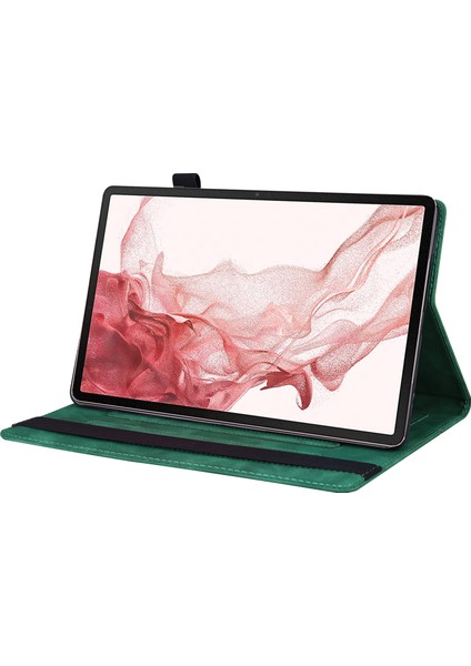 Samsung Galaxy Tab S9 Ultra Pu Deri Tablet Cüzdan Kapak Kalem Tutucu Döngü Tablet Kılıfı Stand (Yurt Dışından)