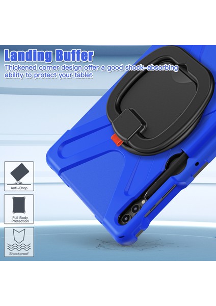 Samsung Galaxy Tab S7+ / S8+ / S9+ / S7 Fe Pc+ Silikon Koruyucu Kılıf Dönen Kickstand Serimli Tablet Kapak Tasar Tasarım (Yurt Dışından) modelleri