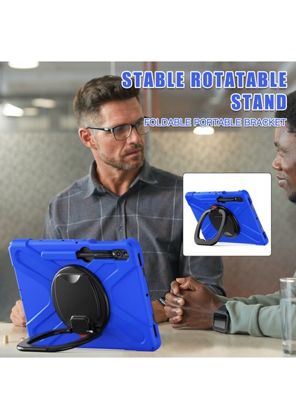 Samsung Galaxy Tab S7+ / S8+ / S9+ / S7 Fe Pc+ Silikon Koruyucu Kılıf Dönen Kickstand Serimli Tablet Kapak Tasar Tasarım (Yurt Dışından) indirimleri