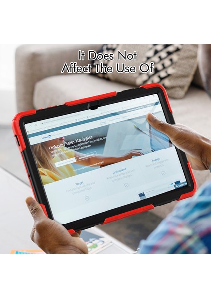 Samsung Galaxy Tab S9 Ultra (SM-X910 / X916B / X918U) Şok Geçirmez Kasa Pc+Silikon Tablet Kickstand Kapak Pet Screen Film (Yurt Dışından) fırsatları