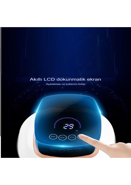 Çift El Dokunmatik 128W Uv LED Dijital 57 LED Profesyonel Elektrik Adaptörlü Tırnak Kurutucu Protez Tırnak Kalıcı Oje Poly Gel