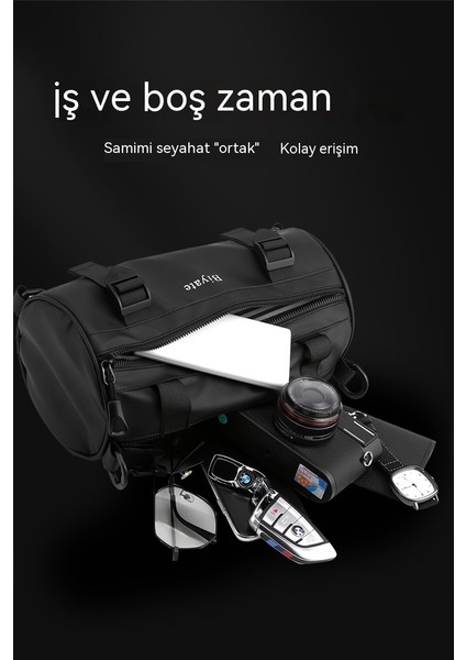 Yeni Film Kaplı Erkek Çantası Tek Omuz Messenger Silindir Çanta Hong Kong Tarzı Trend Fonksiyonu Silindir Çanta Gelgit Marka Erkek Göğüs Çantası (Yurt Dışından)