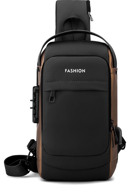 Lokomotif Çantası Erkek Çantası Çapraz Göğüs Çantası Hong Kong Fengchao Marka Şifre Kilidi Hırsız Spor Araba Çantası Erkek Omuz Çantası (Yurt Dışından)