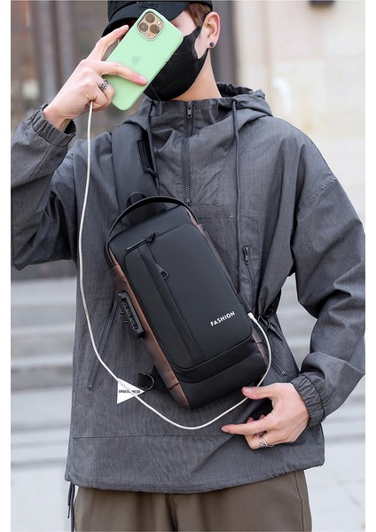 Erkek Göğüs Çantası Hırsızlık Şifresi Kilidi Tek Omuz Sırt Çantası Messenger Çanta Su Geçirmez Çanta Yaz Açık Lokomotif Göğüs Çantası (Yurt Dışından) modelleri