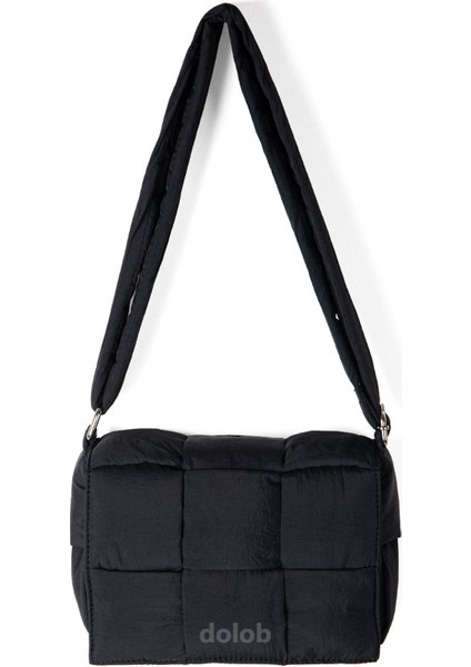 2023 Erken Sonbahar Yeni Stil Taze Edebi Çapraz Vücut Küçük Kare Çanta Kadın Niş Üst Düzey Dokuma Ekose Naylon Omuz Çantası (Yurt Dışından)