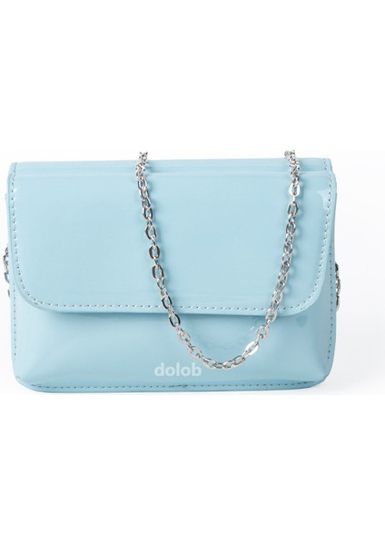 Kadınlar Için Çantalar 2023 Yeni Parlak Rugan Doku Mini Crossbody Küçük Kare Çanta Moda Basit Zincirli Ruj Çantası (Yurt Dışından)