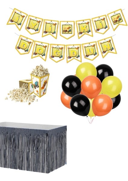 Inşaat Tema 20 Adet Balon banner Mısır Kutu Masa Etekli Tamamlayıcı Parti Seti