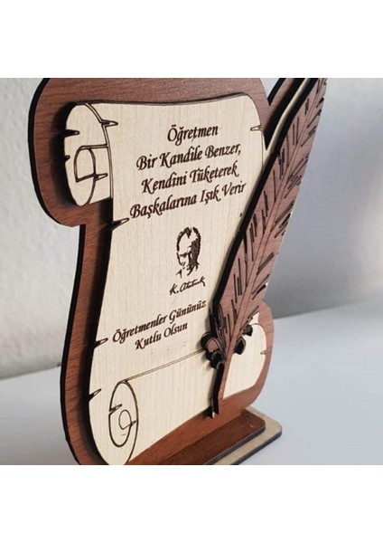 Ahşap Plaket Öğretmenler Günü Özel