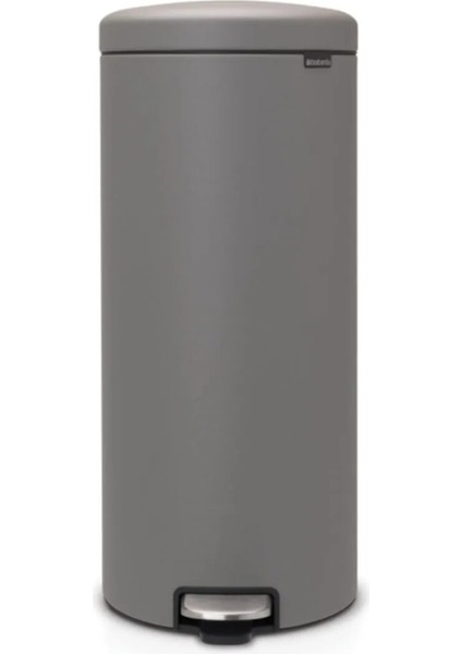 Pedallı Çöp Kovası Paslanmaz Çelik 10 Yıl Garantili Brabantia Newıcon Mıneral Concrete Grey Pedallı Çöp Kutusu 30L Bra 119187 Bkm Dizayn