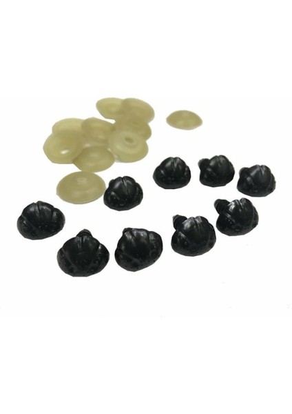 25 Adet 15 mm Siyah Burun